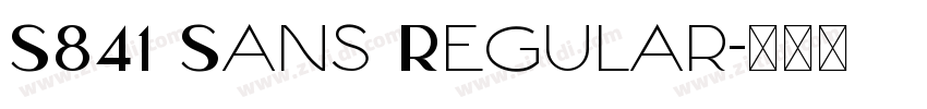 S841 Sans Regular字体转换